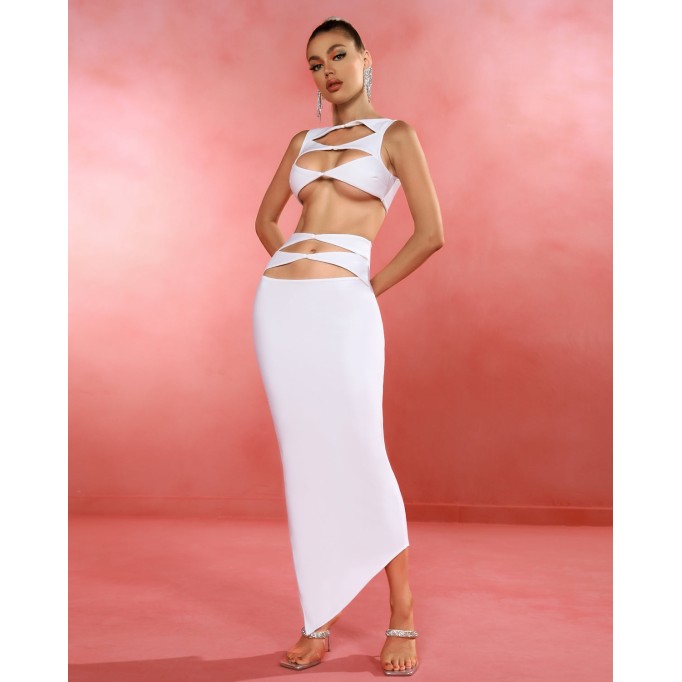 Sexy Cutout Bandage Two Piece Set