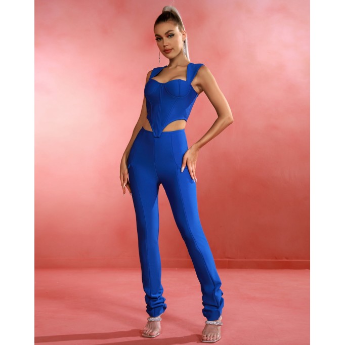 Blue Bustier Structured Bandage Set