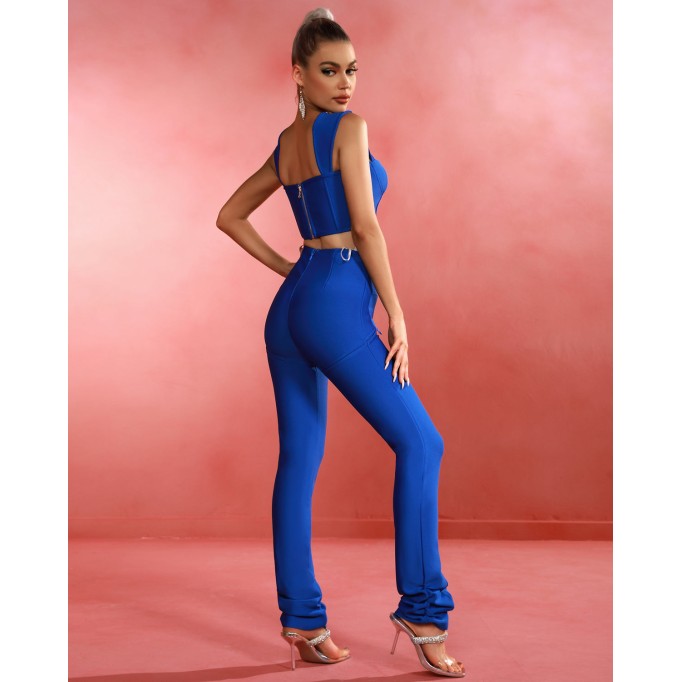 Blue Bustier Structured Bandage Set