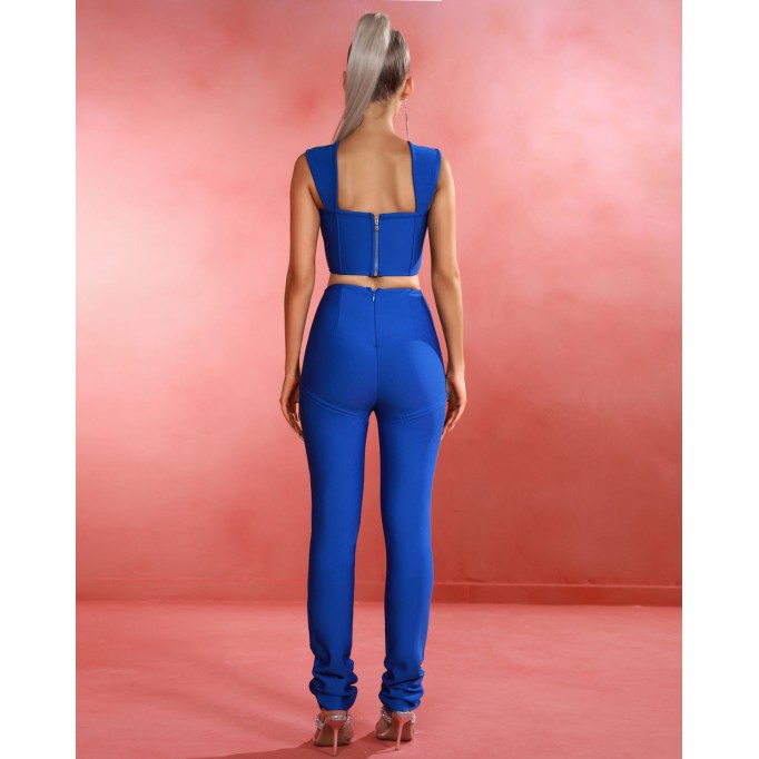 Blue Bustier Structured Bandage Set