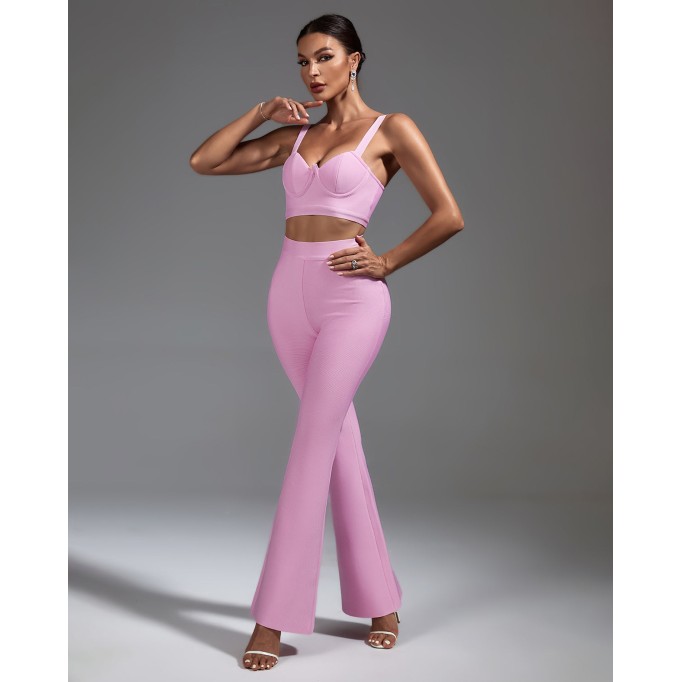 Classic Backless Bandage Two Piece Set