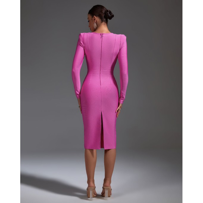 Autumn Hepburn Style Midi Bandage Dress