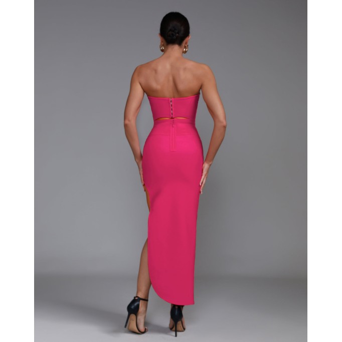 Strapless Corset Maxi Bandage Dress