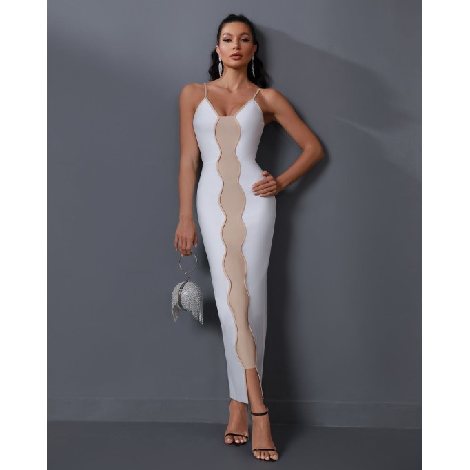 Caprera-knit Maxi Bandage Dress