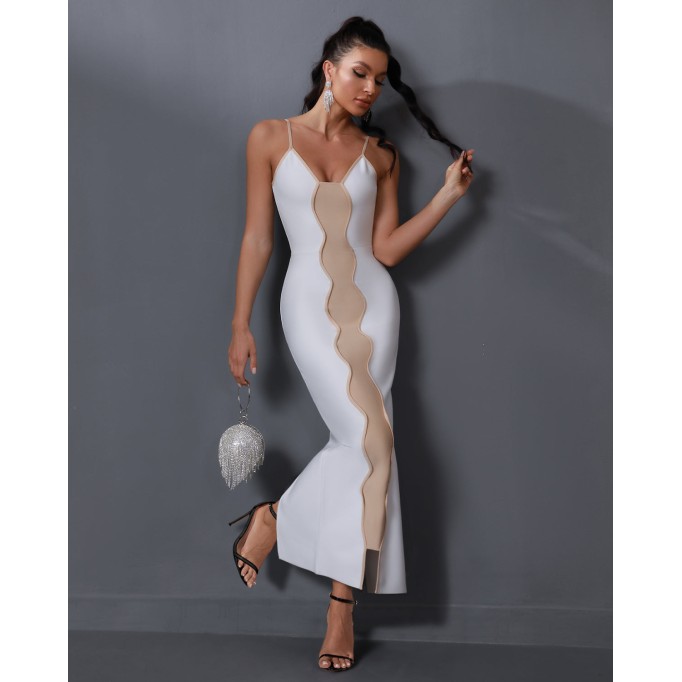 Caprera-knit Maxi Bandage Dress