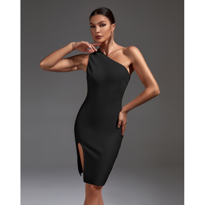 One Shoulder Bandage Cocktail Dress